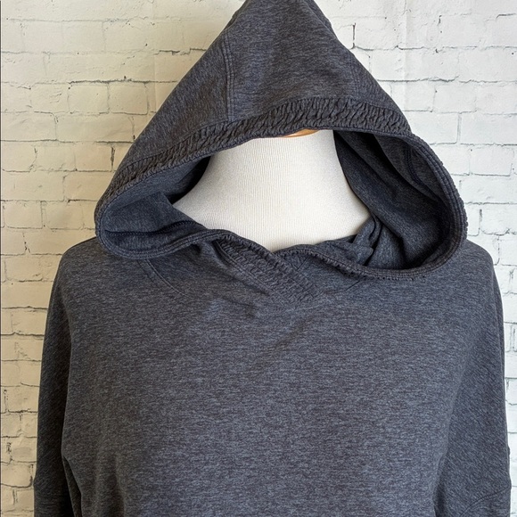 Lululemon Women Lead The Pack Hoodie Pullover Sz 10 Heather Grey Hidden Zip Pkt - Picture 9 of 16